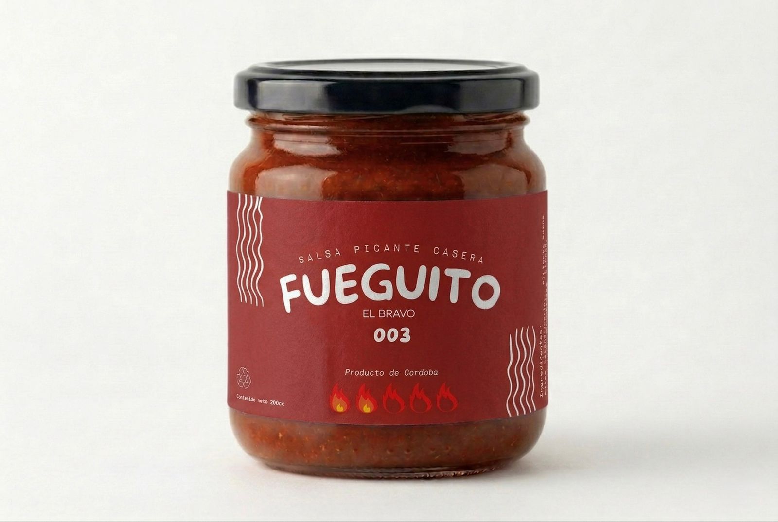 Fueguito El Bravo 003 — Salsa Picante Casera